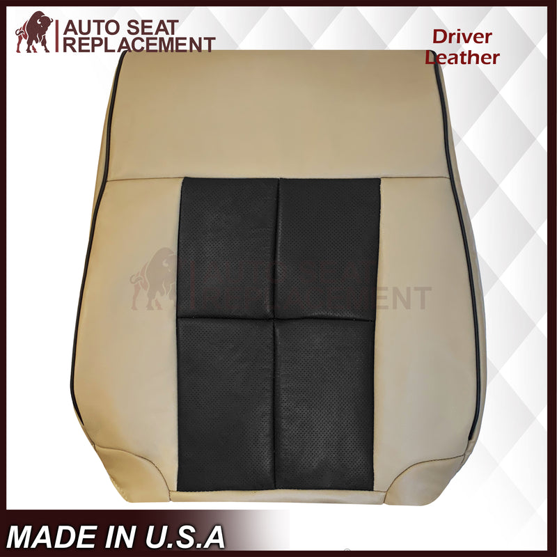 2007 - 2014 Lincoln Navigator Replacement Genuine Leather or Synthetic Leather Seat Cover in Tan & Black - Auto Seat Replacement