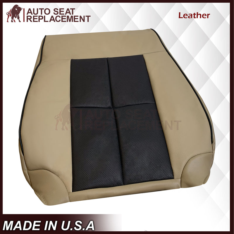 2007 - 2014 Lincoln Navigator Replacement Genuine Leather or Synthetic Leather Seat Cover in Tan & Black - Auto Seat Replacement