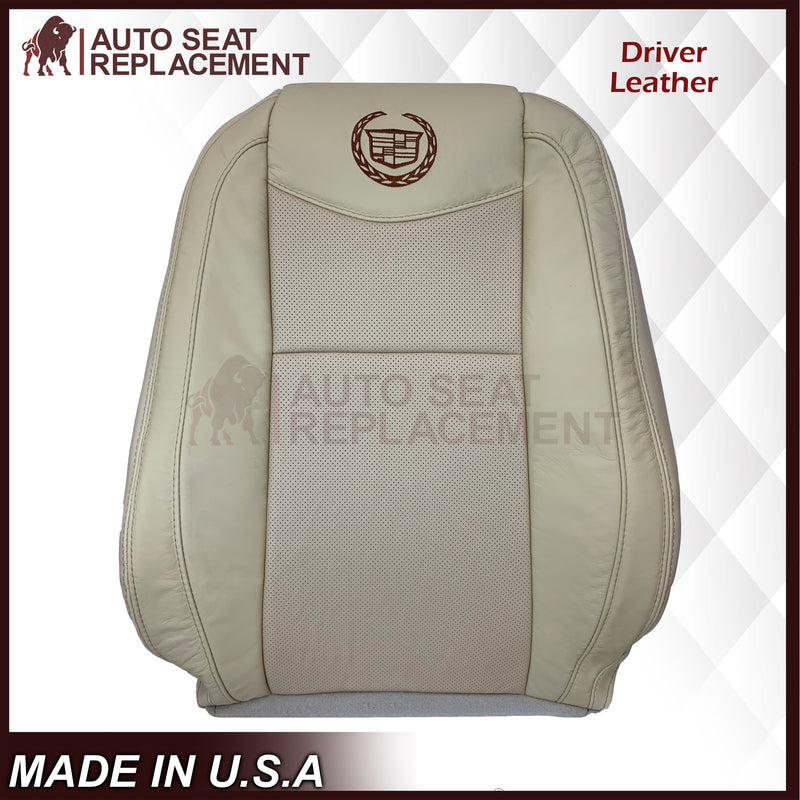 2007-2014 Cadillac Escalade Platinum Edition Driver-Passenger Top or Bottom Seat Covers in Light Tan - Auto Seat Replacement