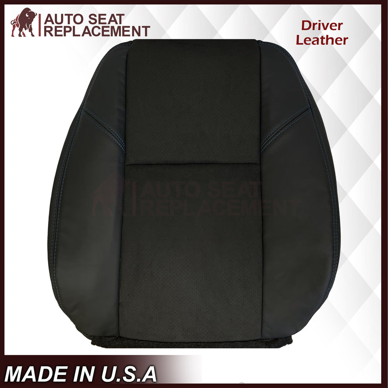 2007-2014 Chevy Tahoe Suburban Silverado CUSTOM Genuine Leather Or Synthetic Leather With Suede Perforated Insert Seat Cover in Black: Choose From Variation - Auto Seat Replacement
