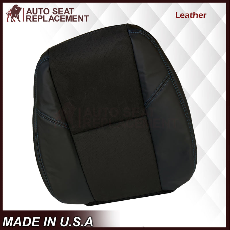 2007-2014 Chevy Tahoe Suburban Silverado CUSTOM Genuine Leather Or Synthetic Leather With Suede Perforated Insert Seat Cover in Black: Choose From Variation - Auto Seat Replacement