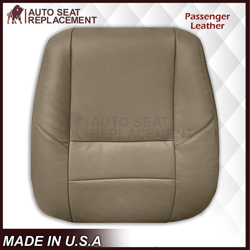 2001 - 2007 Toyota Sequoia Driver OR Passenger Side Top and Bottom Replacement Seat Covers In Tan: Choose your material - Auto Seat Replacement