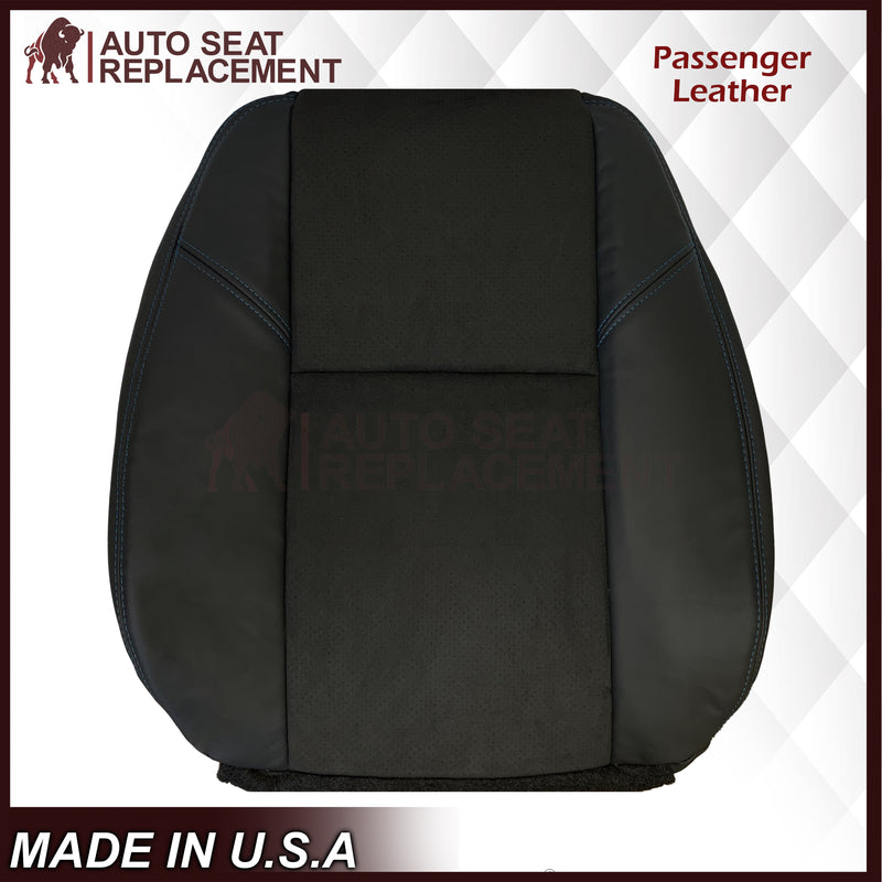 2007-2014 Chevy Tahoe Suburban Silverado CUSTOM Genuine Leather Or Synthetic Leather With Suede Perforated Insert Seat Cover in Black: Choose From Variation - Auto Seat Replacement
