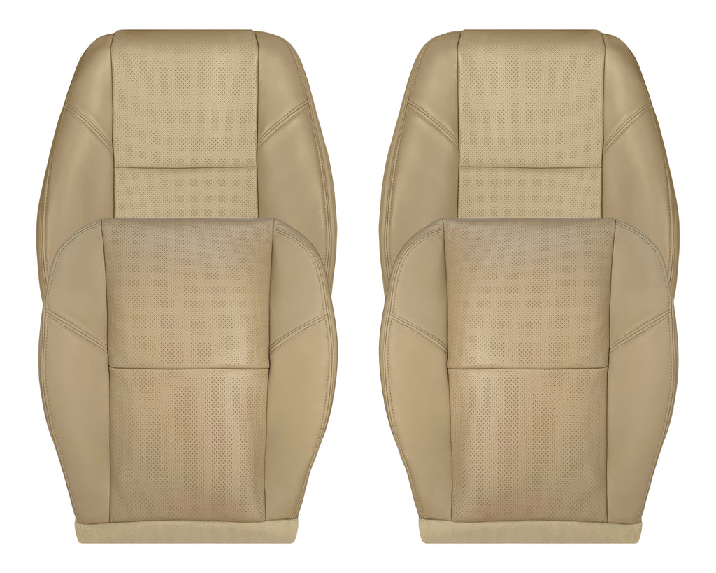 2007-2014 Chevy Silverado Suburban Tahoe Perforated Seat Cover in Light Cashmere Tan: Choose From Variation - Auto Seat Replacement
