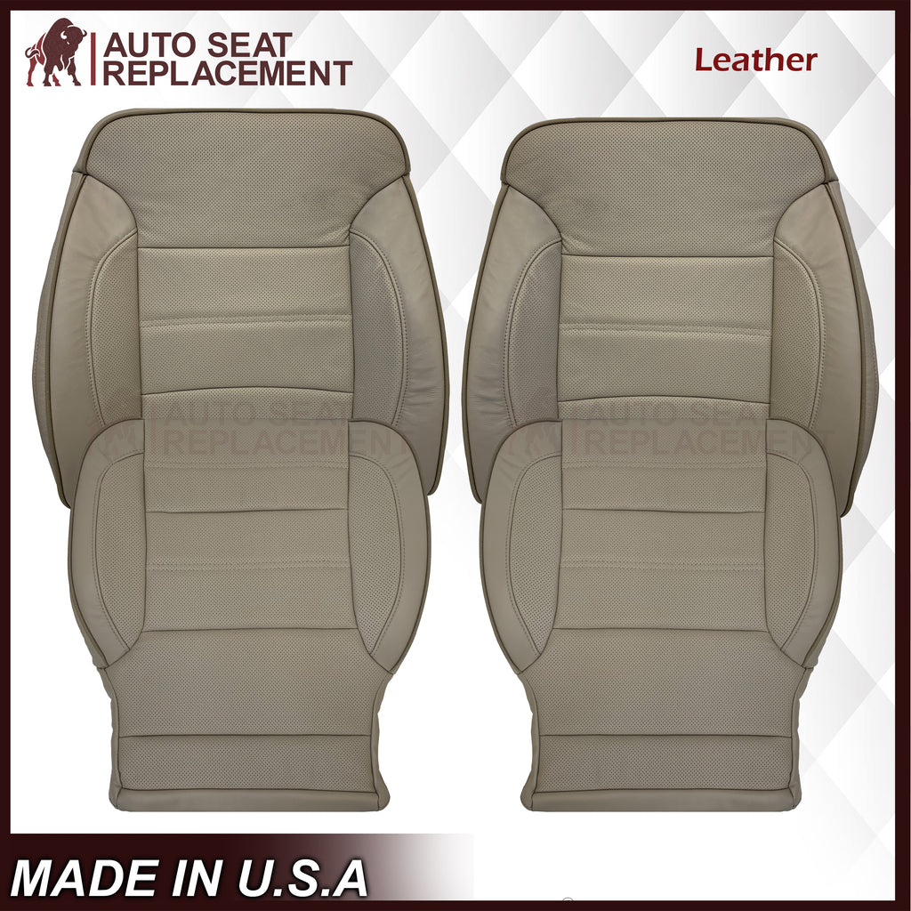 2014 2015 2016 2017 2018 2019 GMC Yukon Denali Perforated Leather Seat Cover Replacement In Shale Tan: Choose from variant - Auto Seat Replacement