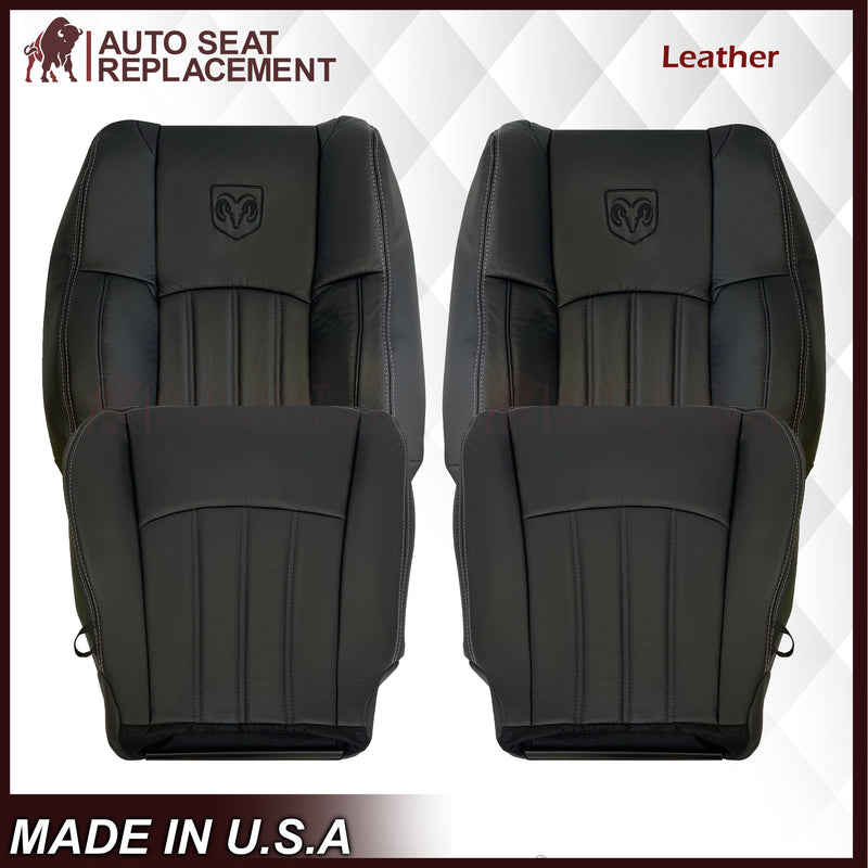 2009 - 2012 Dodge Ram 1500 2500 3500 Laramie Replacement Seat Covers in Dark Slate (Dark Gray) - Auto Seat Replacement