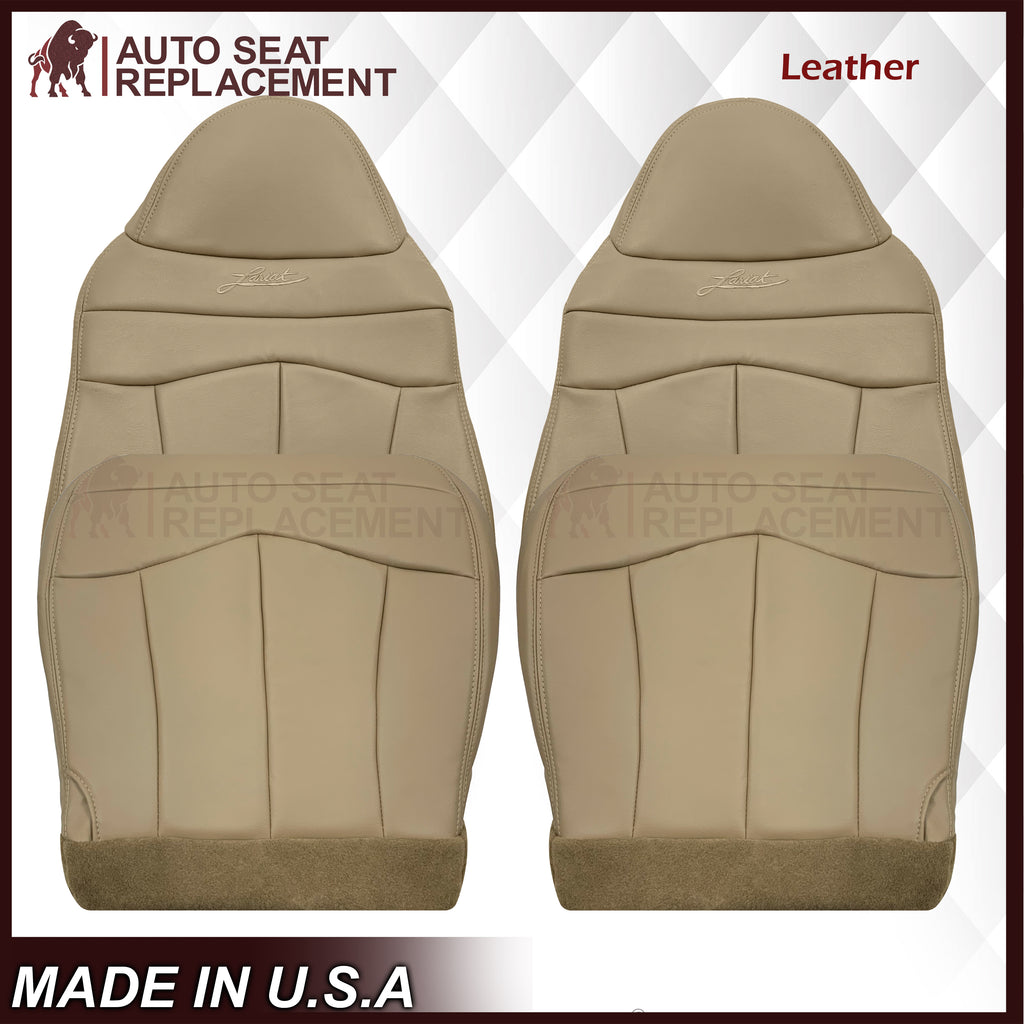 1999-2003 Ford F150 Lariat Replacement Seat Cover in Tan: Choose Leather or Vinyl - Auto Seat Replacement