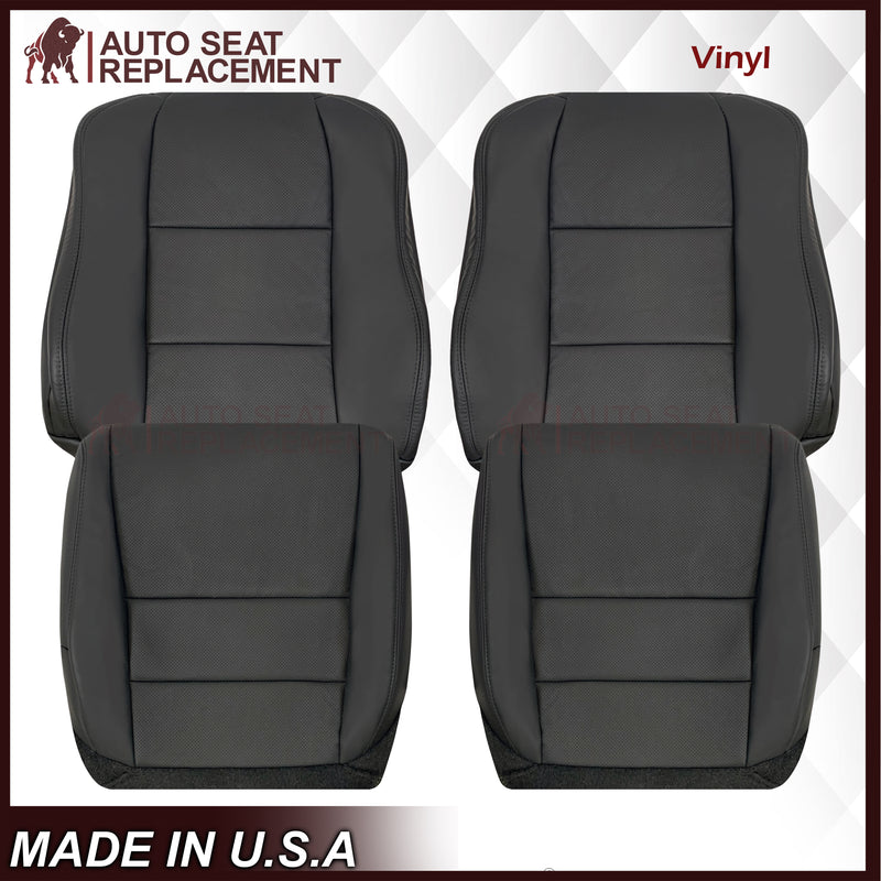 2005 - 2008 Acura TL Driver Or Passenger Seat Covers In Black: Choose Leather OR Synthetic Leather
