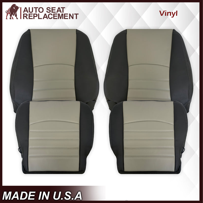 2009 2010 2011 2012 Dodge Ram Work Truck Replacement Vinyl Seat Covers 2-Tone Gray/Dark Gray: Choose your side