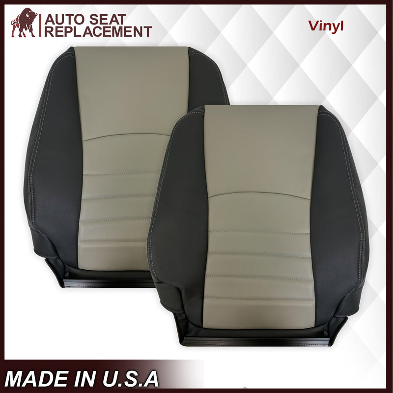 2009 2010 2011 2012 Dodge Ram Work Truck Replacement Vinyl Seat Covers 2-Tone Gray/Dark Gray: Choose your side