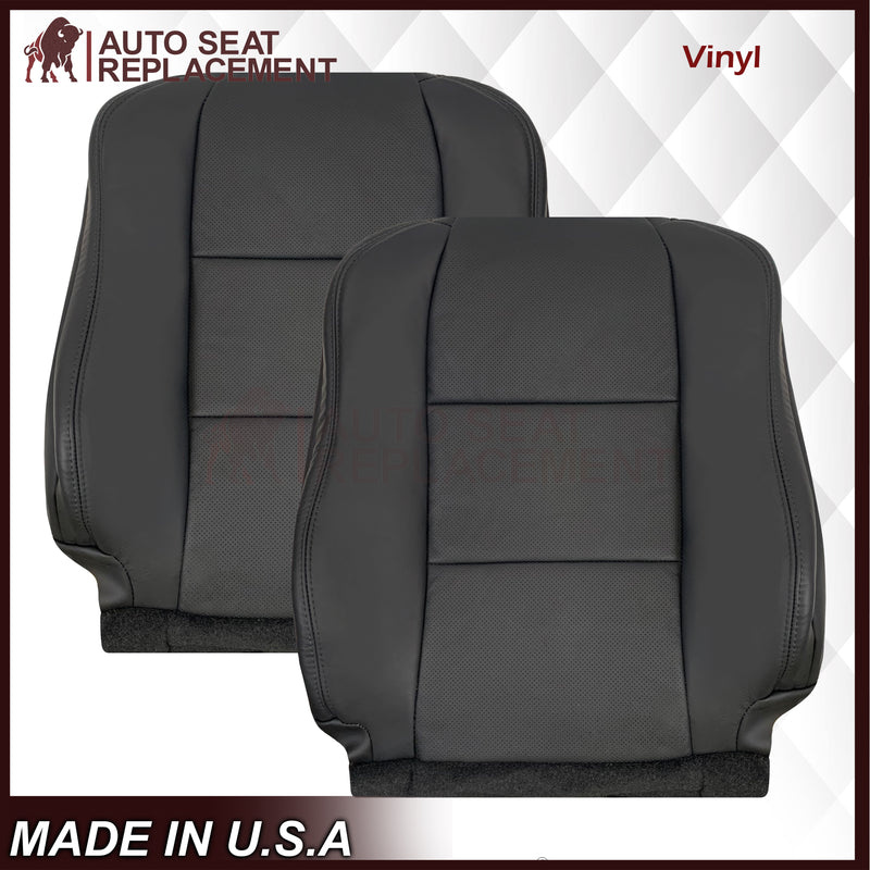 2005 - 2008 Acura TL Driver Or Passenger Seat Covers In Black: Choose Leather OR Synthetic Leather