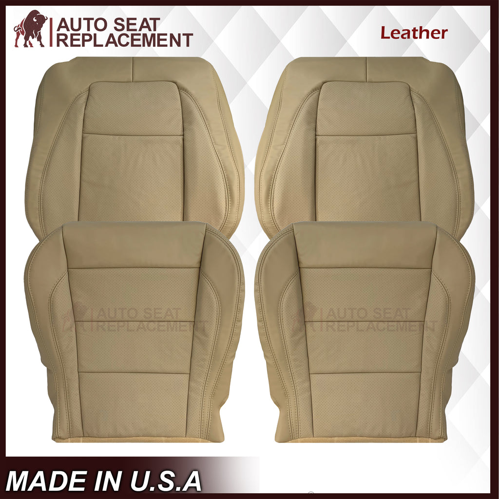 2007 - 2010 Jaguar XK XK-R Genuine Leather OR Synthetic Leather Seat Covers In Caramel Tan - Auto Seat Replacement