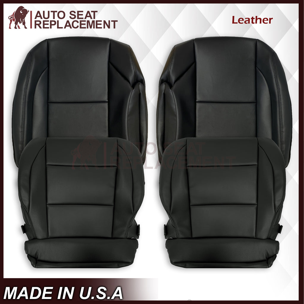 2005-2015 Nissan Titan Driver and Passenger Side Top and Bottom Seat Covers in Black : Choose from the variants - Auto Seat Replacement