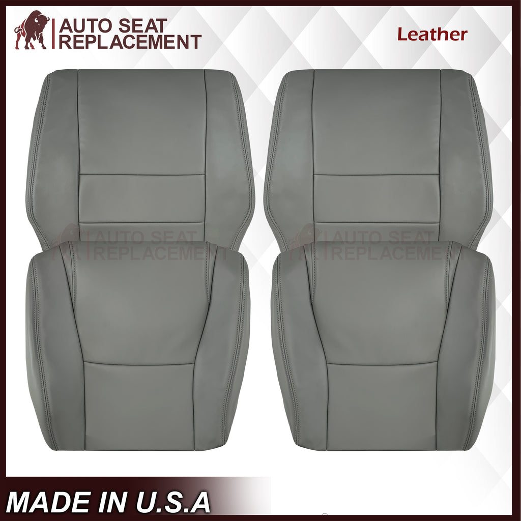 2007 - 2013 Toyota Sequoia SR5 Driver OR Passenger Side Top and Bottom Replacement Seat Covers In Gray: Choose your material - Auto Seat Replacement