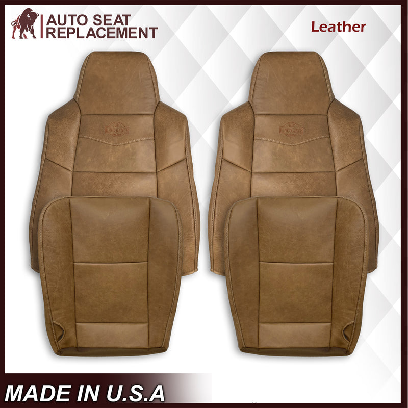 2002-2007 Ford F250 F350 King Ranch Replacement Raw Cowhide Genuine Leather OR Vinyl Front Seat Cover - Auto Seat Replacement
