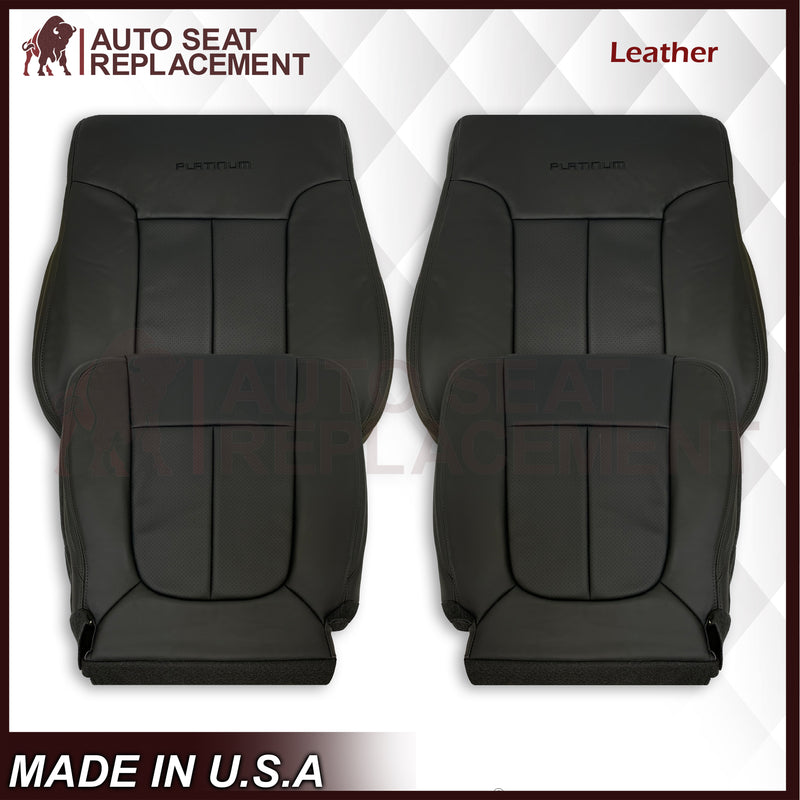 2009 - 2014 Ford F-150 PLATINUM EDITION Perforated Genuine Leather or Synthetic Leather Seat Covers - Auto Seat Replacement