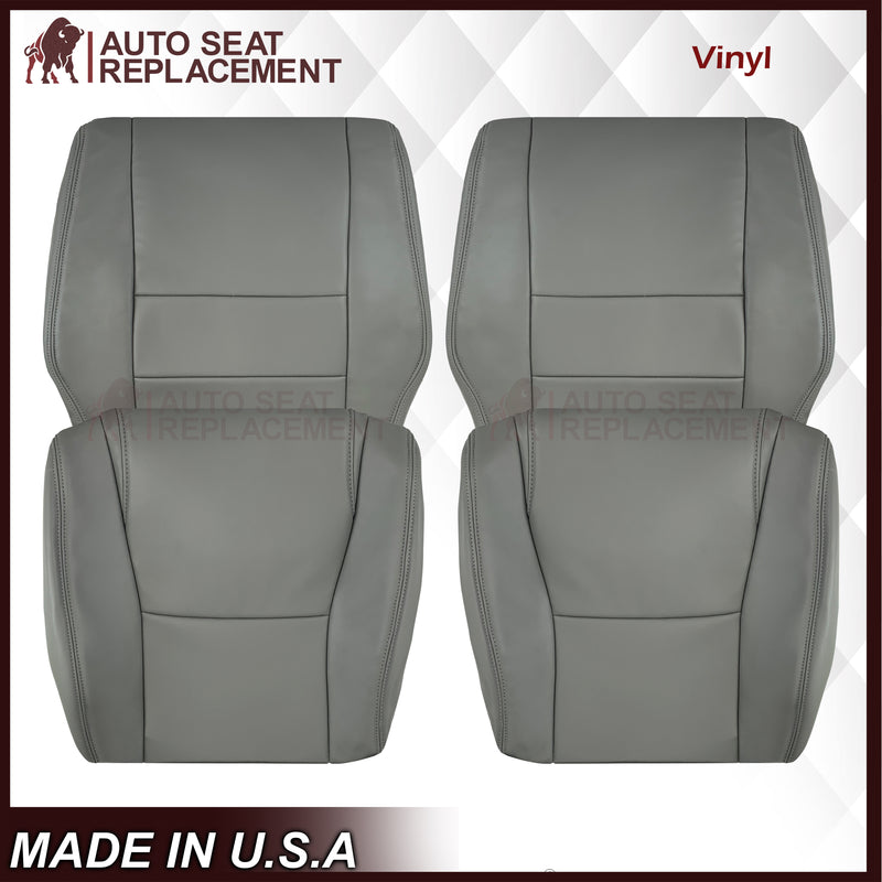 2007 - 2013 Toyota Sequoia SR5 Driver OR Passenger Side Top and Bottom Replacement Seat Covers In Gray: Choose your material - Auto Seat Replacement