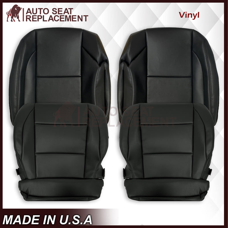 2005-2015 Nissan Titan Driver and Passenger Side Top and Bottom Seat Covers in Black : Choose from the variants - Auto Seat Replacement
