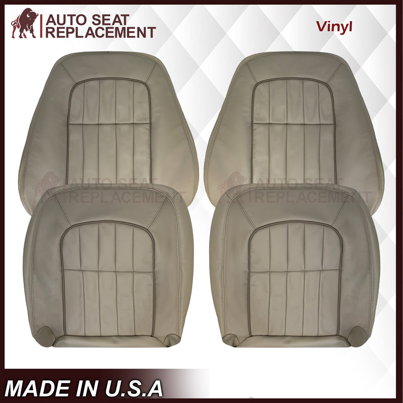 1997 - 2003 Jaguar XJ8, XJ6 4-Door L6 Genuine Leather OR Synthetic Leather Seat Covers In Oatmeal (Beige) - Auto Seat Replacement
