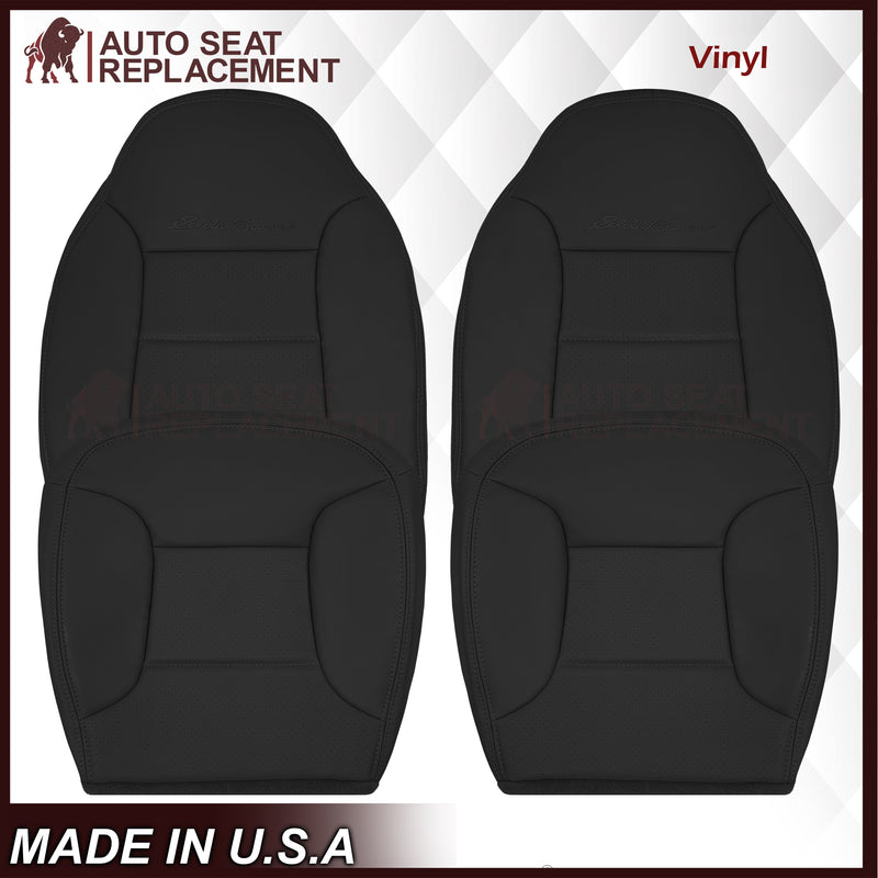 1992 - 1996 Ford Bronco Eddie Bauer Synthetic Leather Seat Cover In Black - Auto Seat Replacement