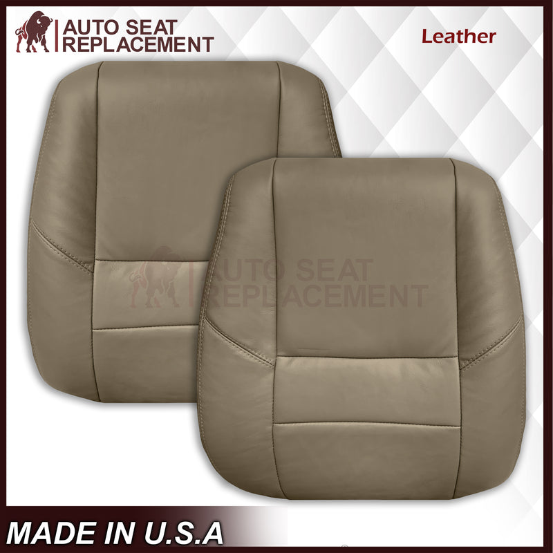 2001 - 2007 Toyota Sequoia Driver OR Passenger Side Top and Bottom Replacement Seat Covers In Tan: Choose your material - Auto Seat Replacement
