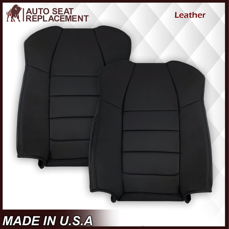 2001 2002 2003 Ford F350/F250 Lariat Extended Cab Perforated Seat Cover in Black: Choose Leather OR Vinyl - Auto Seat Replacement