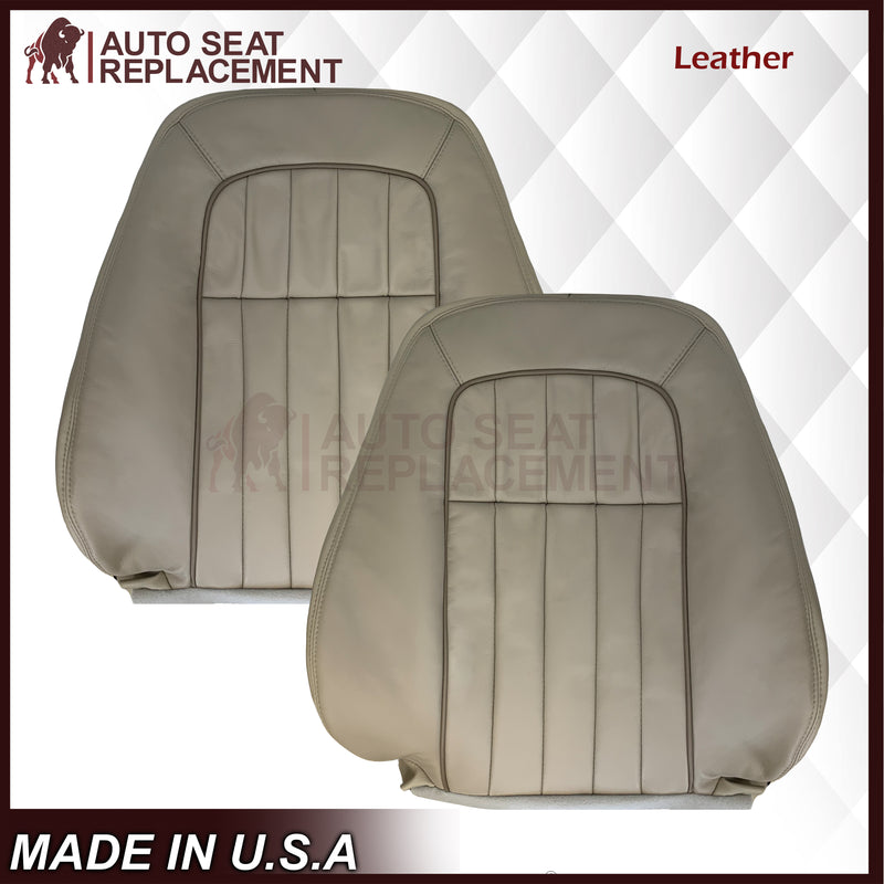 1997 - 2003 Jaguar XJ8, XJ6 4-Door L6 Genuine Leather OR Synthetic Leather Seat Covers In Oatmeal (Beige) - Auto Seat Replacement