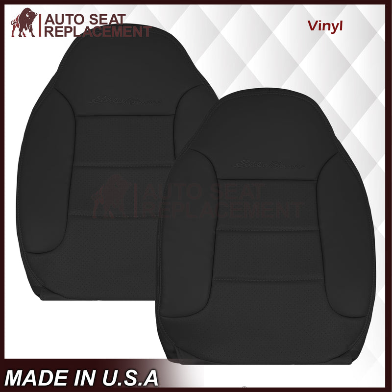 1992 - 1996 Ford Bronco Eddie Bauer Synthetic Leather Seat Cover In Black - Auto Seat Replacement