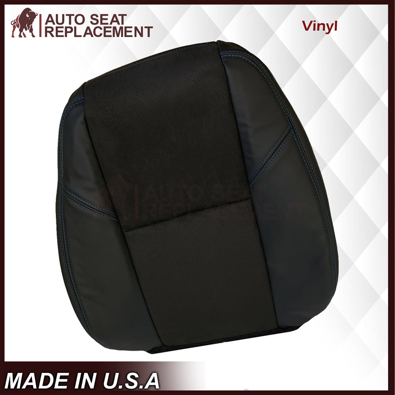 2007-2014 Chevy Tahoe Suburban Silverado CUSTOM Genuine Leather Or Synthetic Leather With Suede Perforated Insert Seat Cover in Black: Choose From Variation - Auto Seat Replacement