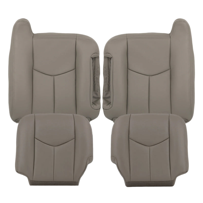 2003-2007 Chevy Tahoe/Suburban Seat Cover in Light Gray: Choose From Variations- 2000 2001 2002 2003 2004 2005 2006- Leather- Vinyl- Seat Cover Replacement- Auto Seat Replacement