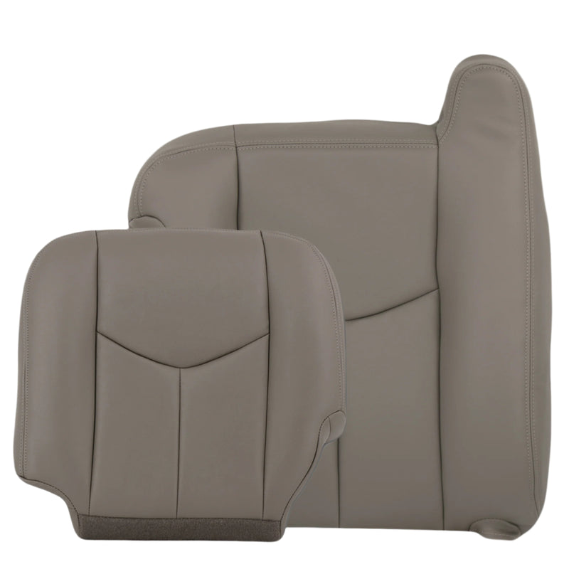 2003-2007 Chevy Silverado/Avalanche Seat Cover In Light Gray: Choose From Variation- 2000 2001 2002 2003 2004 2005 2006- Leather- Vinyl- Seat Cover Replacement- Auto Seat Replacement