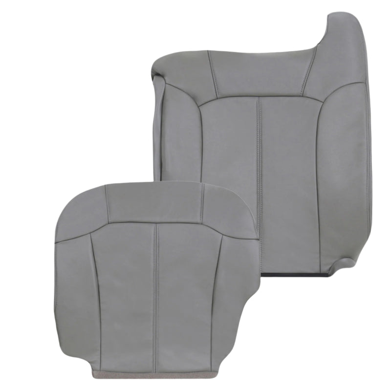 1999-2002 Chevy Silverado Seat Cover in Light Gray: Choose From Variations- 2000 2001 2002 2003 2004 2005 2006- Leather- Vinyl- Seat Cover Replacement- Auto Seat Replacement