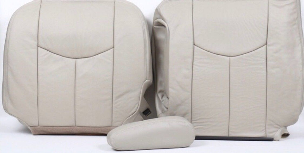 2003 To2007 Chevy Tahoe Suburban Driver Top+Driver+Armrest Seat Cover Tan Vinyl- 2000 2001 2002 2003 2004 2005 2006- Leather- Vinyl- Seat Cover Replacement- Auto Seat Replacement