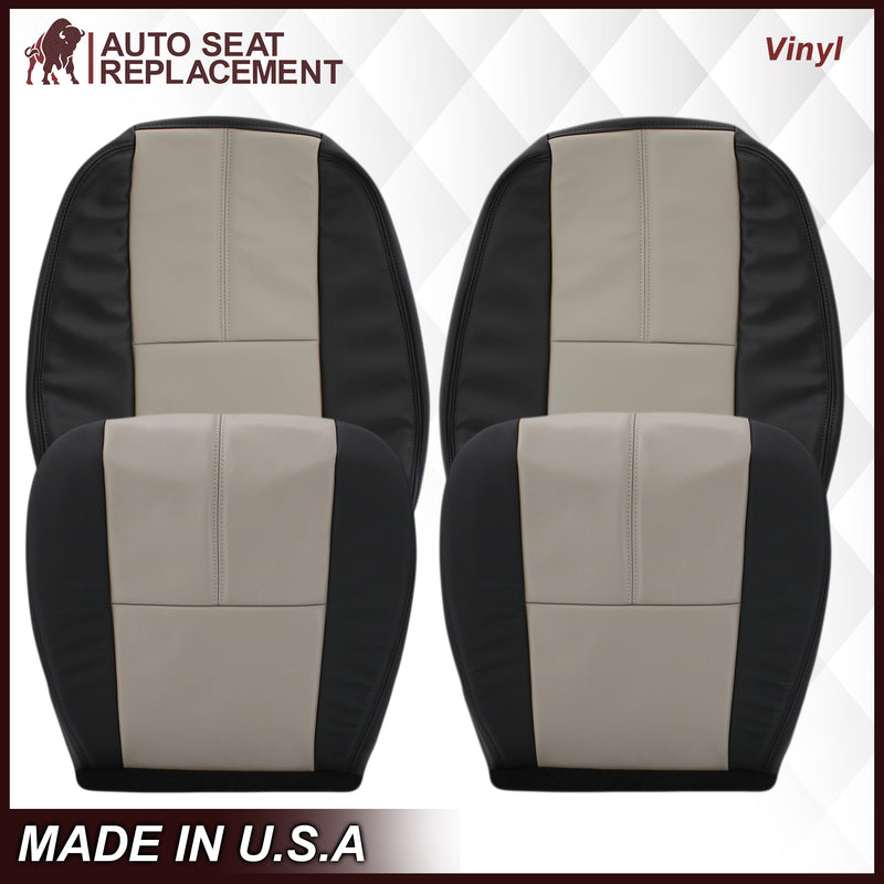 2007-2014 Chevy Silverado Seat Cover In 2tone Gray/Black: Choose From Variation- 2000 2001 2002 2003 2004 2005 2006- Leather- Vinyl- Seat Cover Replacement- Auto Seat Replacement