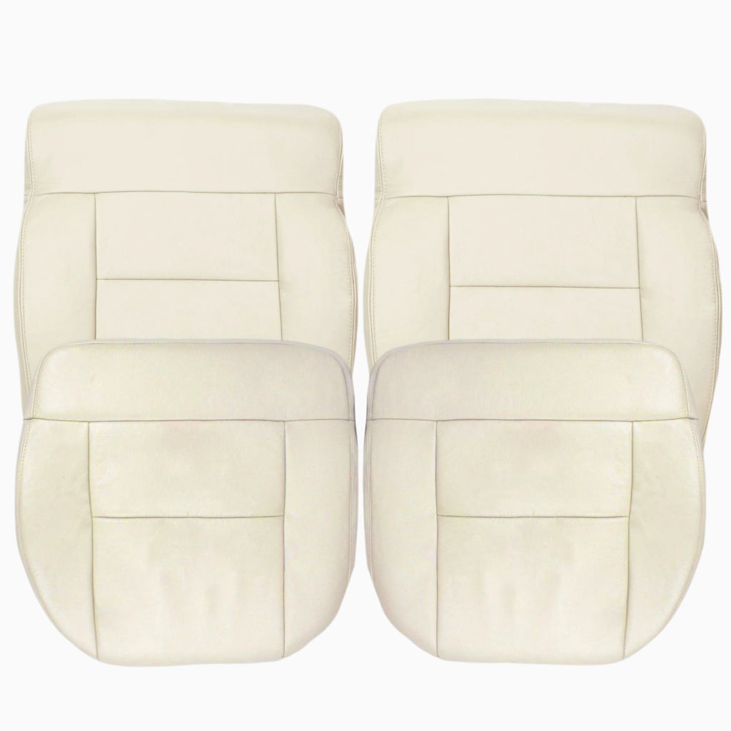 2004 Ford F150 Seat Cover in Light Parchment Tan: Choose Leather or Vinyl- 2000 2001 2002 2003 2004 2005 2006- Leather- Vinyl- Seat Cover Replacement- Auto Seat Replacement
