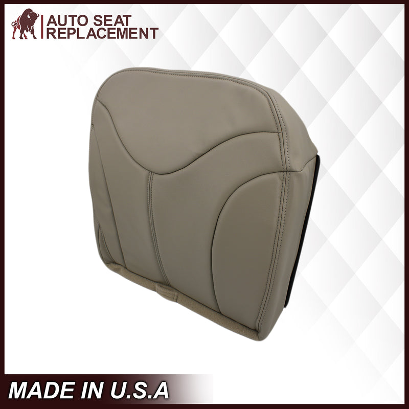 2000-2002 GMC Yukon XL Rear Back Captain Seat 50/50 or Bench Seat 60/40 Bottom Seat Cover Tan- 2000 2001 2002 2003 2004 2005 2006- Leather- Vinyl- Seat Cover Replacement- Auto Seat Replacement