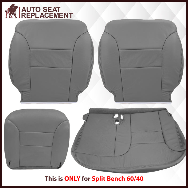 1995-1999 Chevy Tahoe/Suburban/Silverado Seat Cover in Gray (60/40 Bench Bottoms): Choose your options- 2000 2001 2002 2003 2004 2005 2006- Leather- Vinyl- Seat Cover Replacement- Auto Seat Replacement
