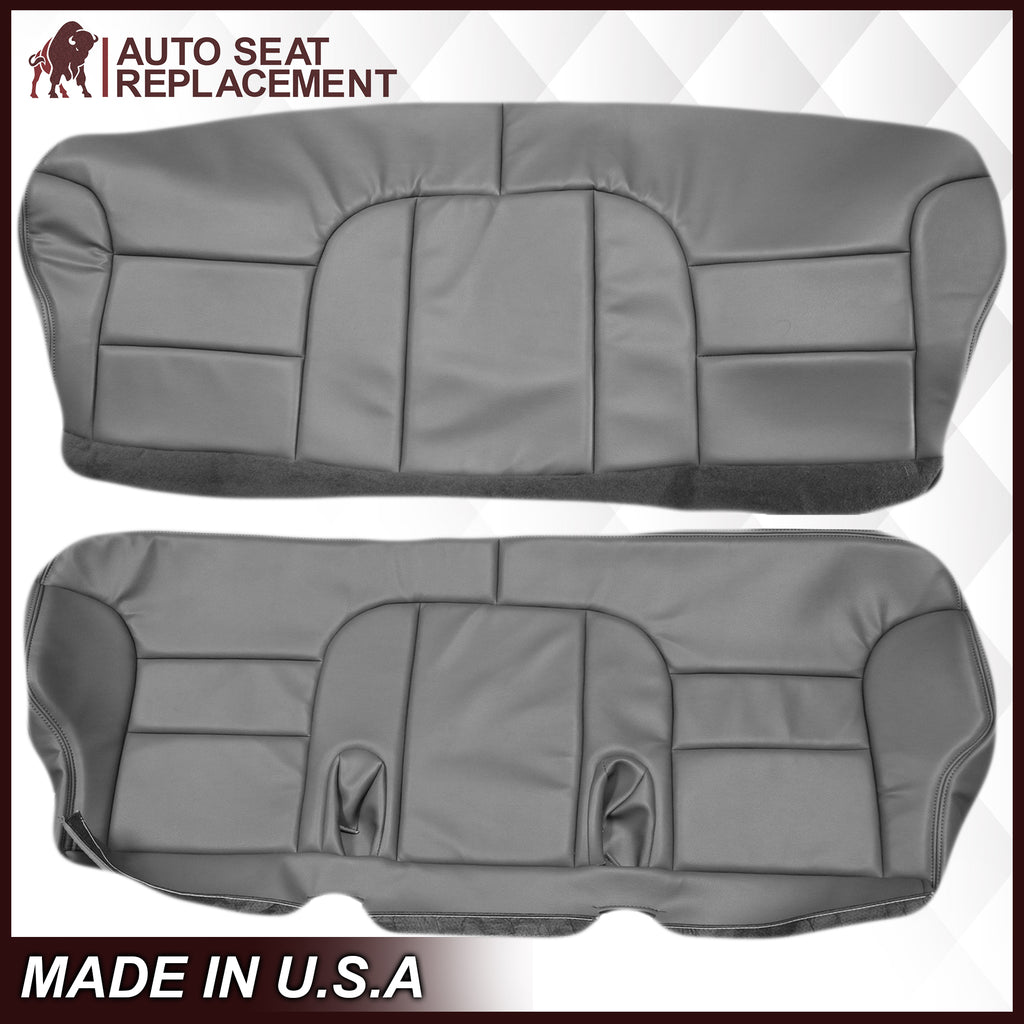 1995-1999 Chevy Tahoe Suburban Silverado 2nd Row Bench Seat Cover in Gray: Choose your options- 2000 2001 2002 2003 2004 2005 2006- Leather- Vinyl- Seat Cover Replacement- Auto Seat Replacement