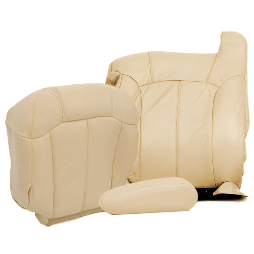 1999 2000 2001 2002 GMC Yukon Passenger Complete Package Seat Cover Light Tan 522-922- 2000 2001 2002 2003 2004 2005 2006- Leather- Vinyl- Seat Cover Replacement- Auto Seat Replacement