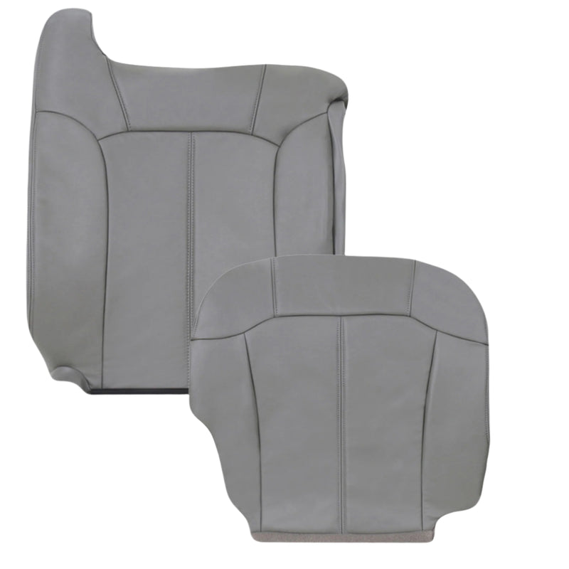 2000-2002 Chevy Tahoe/Suburban Seat Cover in Light Gray: Choose From Variations- 2000 2001 2002 2003 2004 2005 2006- Leather- Vinyl- Seat Cover Replacement- Auto Seat Replacement