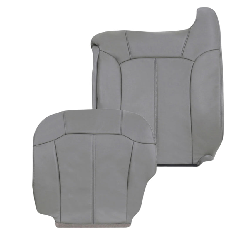 2000-2002 Chevy Tahoe/Suburban Seat Cover in Light Gray: Choose From Variations- 2000 2001 2002 2003 2004 2005 2006- Leather- Vinyl- Seat Cover Replacement- Auto Seat Replacement