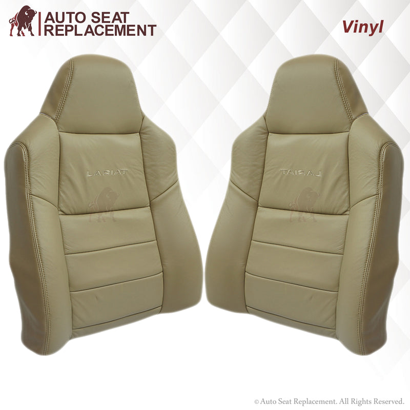 2002-2007 Ford F250 F350 Lariat Seat Cover in Tan: Choose Leather or Vinyl- 2000 2001 2002 2003 2004 2005 2006- Leather- Vinyl- Seat Cover Replacement- Auto Seat Replacement