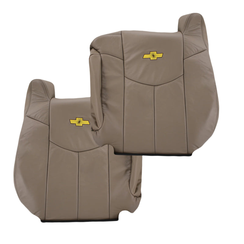 2002 Chevy Avalanche Seat Cover in Medium Neutral Tan: Choose From Variations- 2000 2001 2002 2003 2004 2005 2006- Leather- Vinyl- Seat Cover Replacement- Auto Seat Replacement