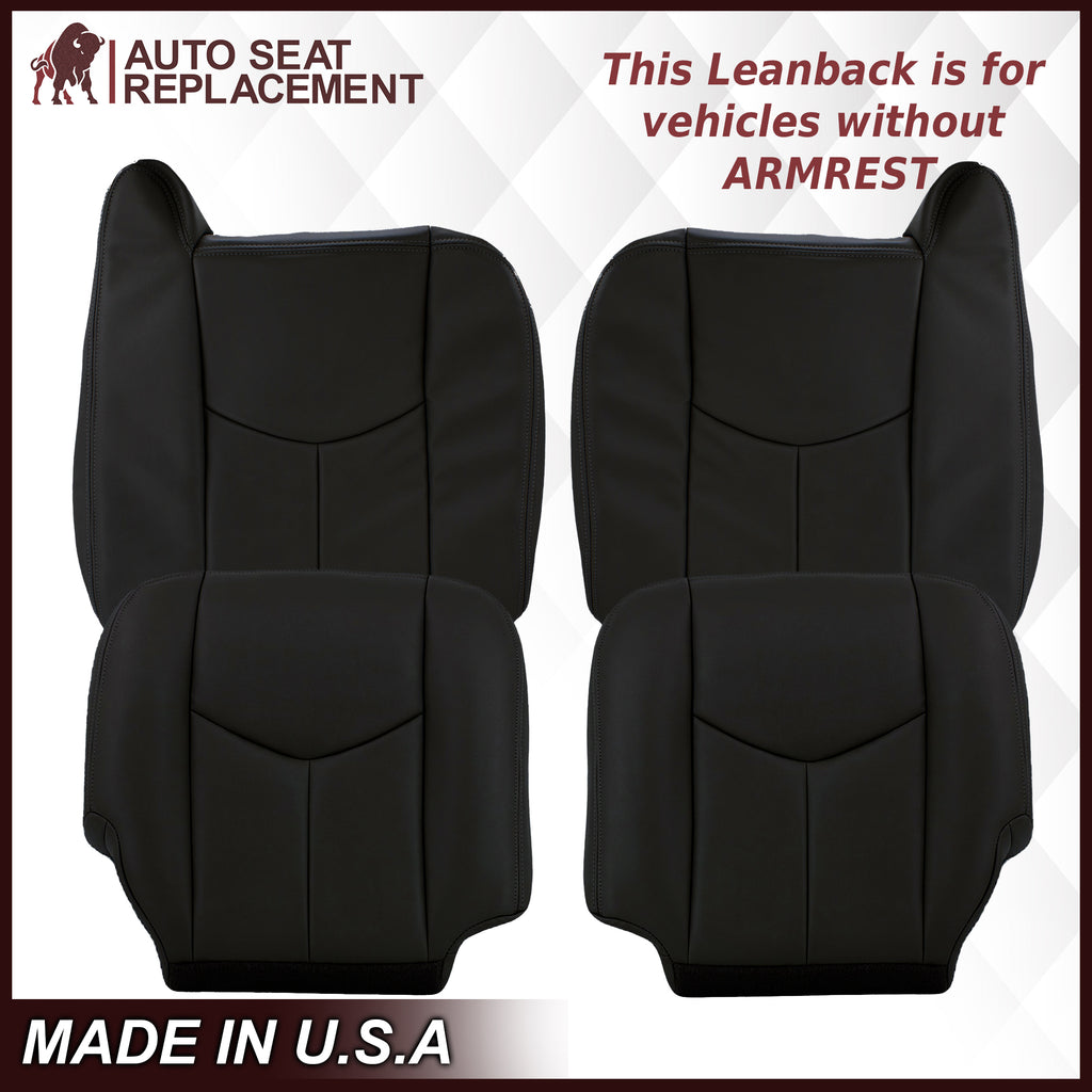 2003-2007 Chevy Silverado/Avalanche & GMC Sierra work Truck Seat Cover in  Dark Gray 40/20/40 (Leanback Without Armrest): Choose Leather or Vinyl