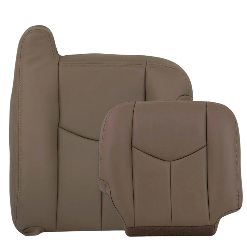 2003-2007 Chevy Silverado/Avalanche Seat Cover in Tan: Choose Leather or Vinyl- 2000 2001 2002 2003 2004 2005 2006- Leather- Vinyl- Seat Cover Replacement- Auto Seat Replacement