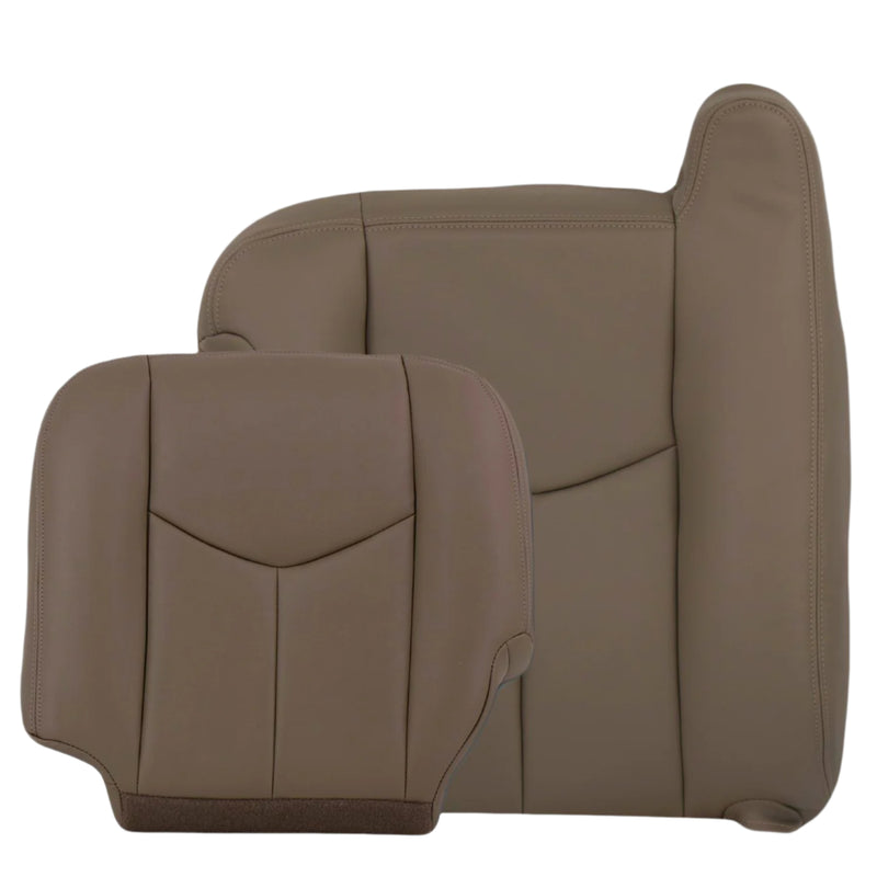 2003-2007 Chevy Silverado/Avalanche Seat Cover in Tan: Choose Leather or Vinyl- 2000 2001 2002 2003 2004 2005 2006- Leather- Vinyl- Seat Cover Replacement- Auto Seat Replacement