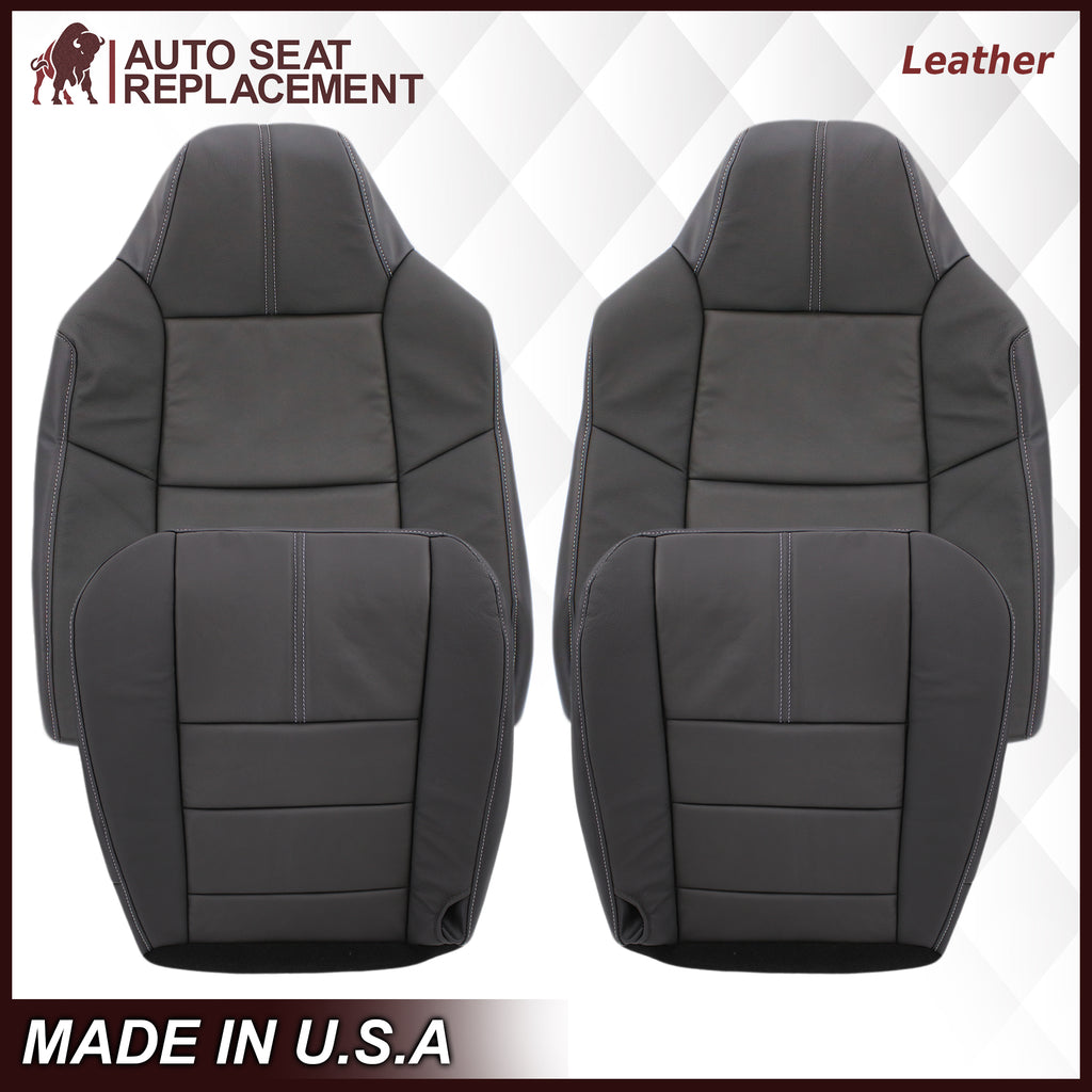 2008-2010 Ford F-250 F-350 F-450 F-550 Lariat Seat Cover in Black: Choose From Variants- 2000 2001 2002 2003 2004 2005 2006- Leather- Vinyl- Seat Cover Replacement- Auto Seat Replacement