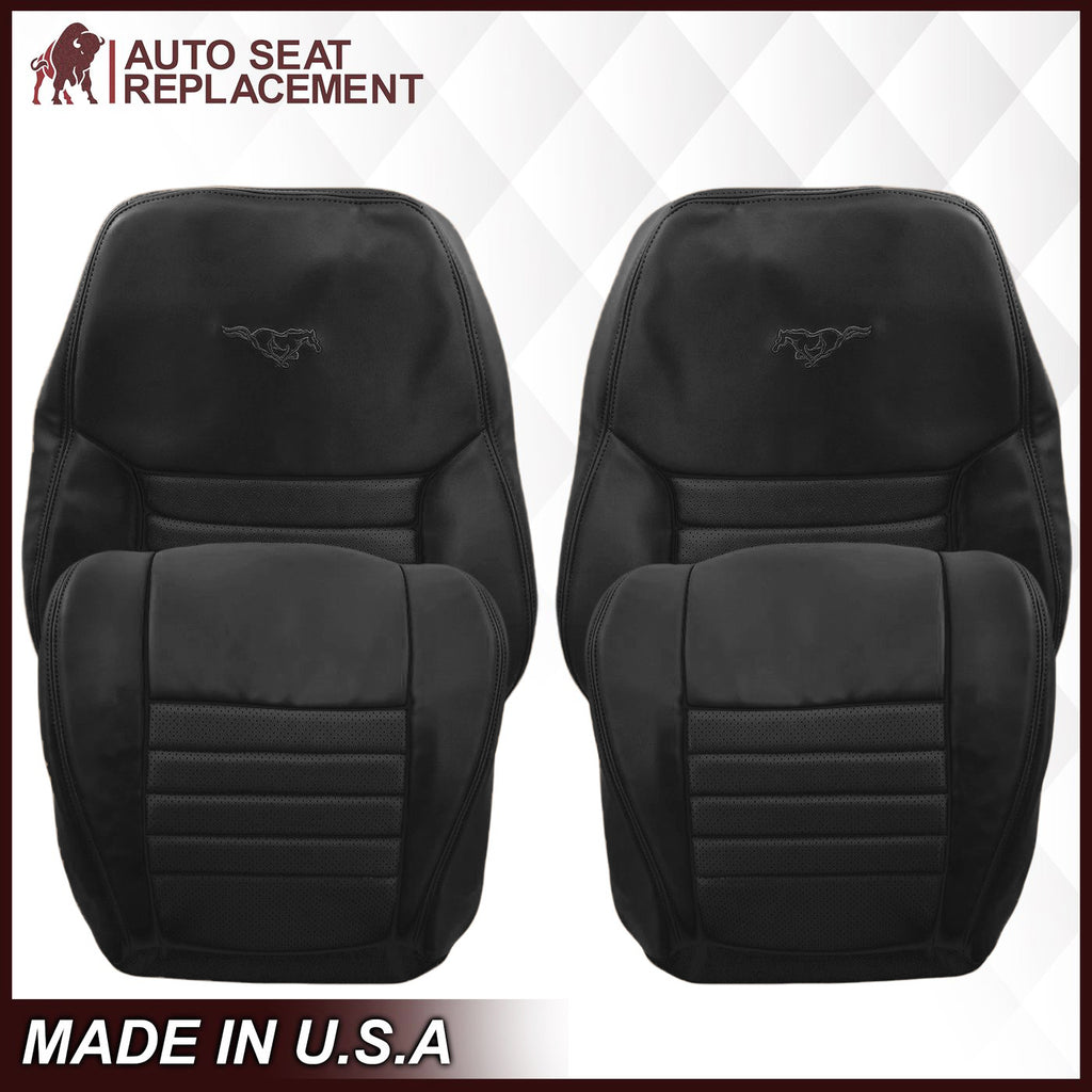 1999-2004 Ford Mustang GT Convertible in Dark Charcoal Black: Choose From Variation- 2000 2001 2002 2003 2004 2005 2006- Leather- Vinyl- Seat Cover Replacement- Auto Seat Replacement