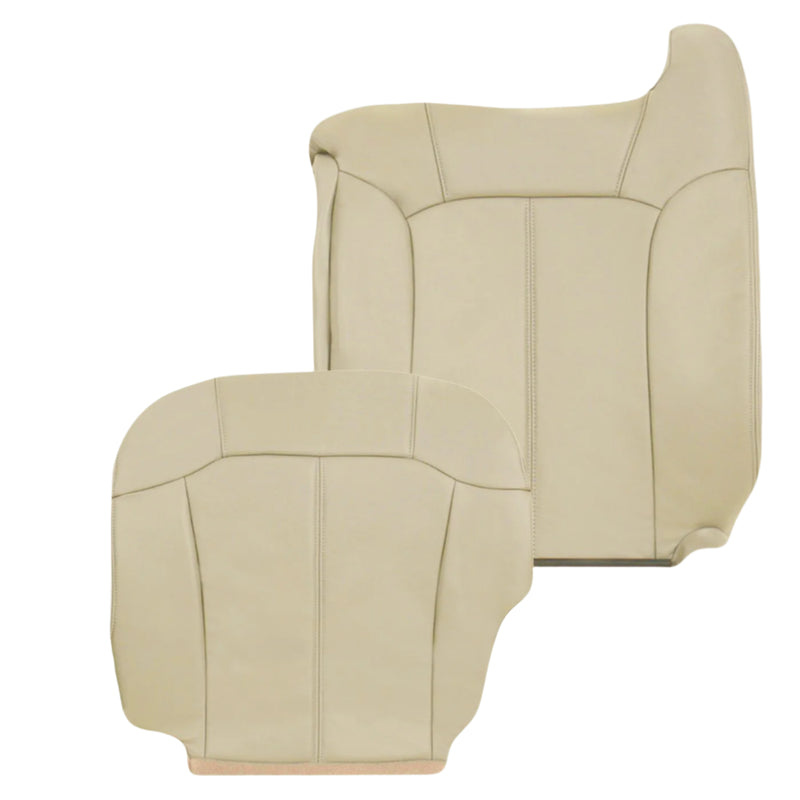 2000-2002 Chevy Tahoe/Suburban Seat Cover in Light Shale Tan: Choose From Variations- 2000 2001 2002 2003 2004 2005 2006- Leather- Vinyl- Seat Cover Replacement- Auto Seat Replacement