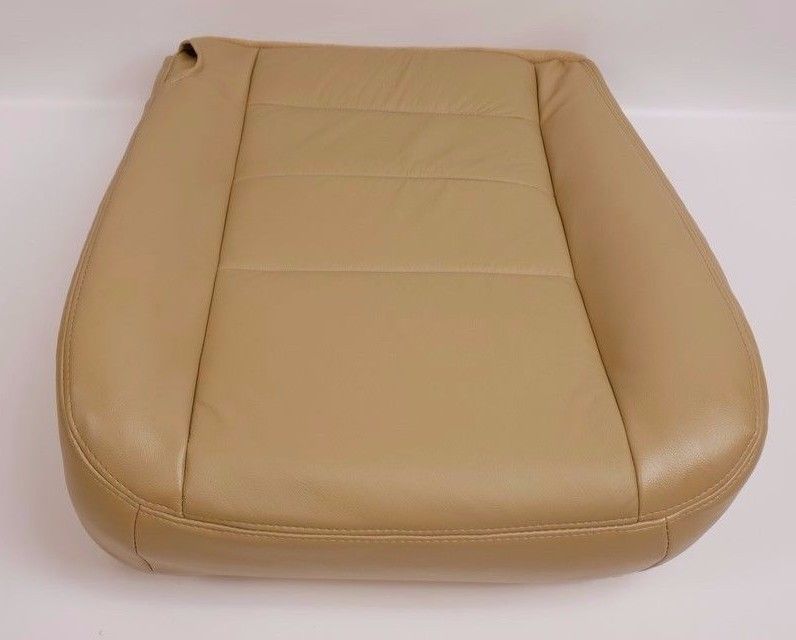 2004 Ford F250 F350 truck Driver Bottom captain chair Leather Seat Cover Tan- 2000 2001 2002 2003 2004 2005 2006- Leather- Vinyl- Seat Cover Replacement- Auto Seat Replacement
